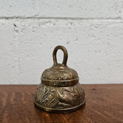 Heavy Vintage Brass Bell Nicely Decorated | Antique & Vintage | Moonee Ponds Antiques | Australia Wide Delivery