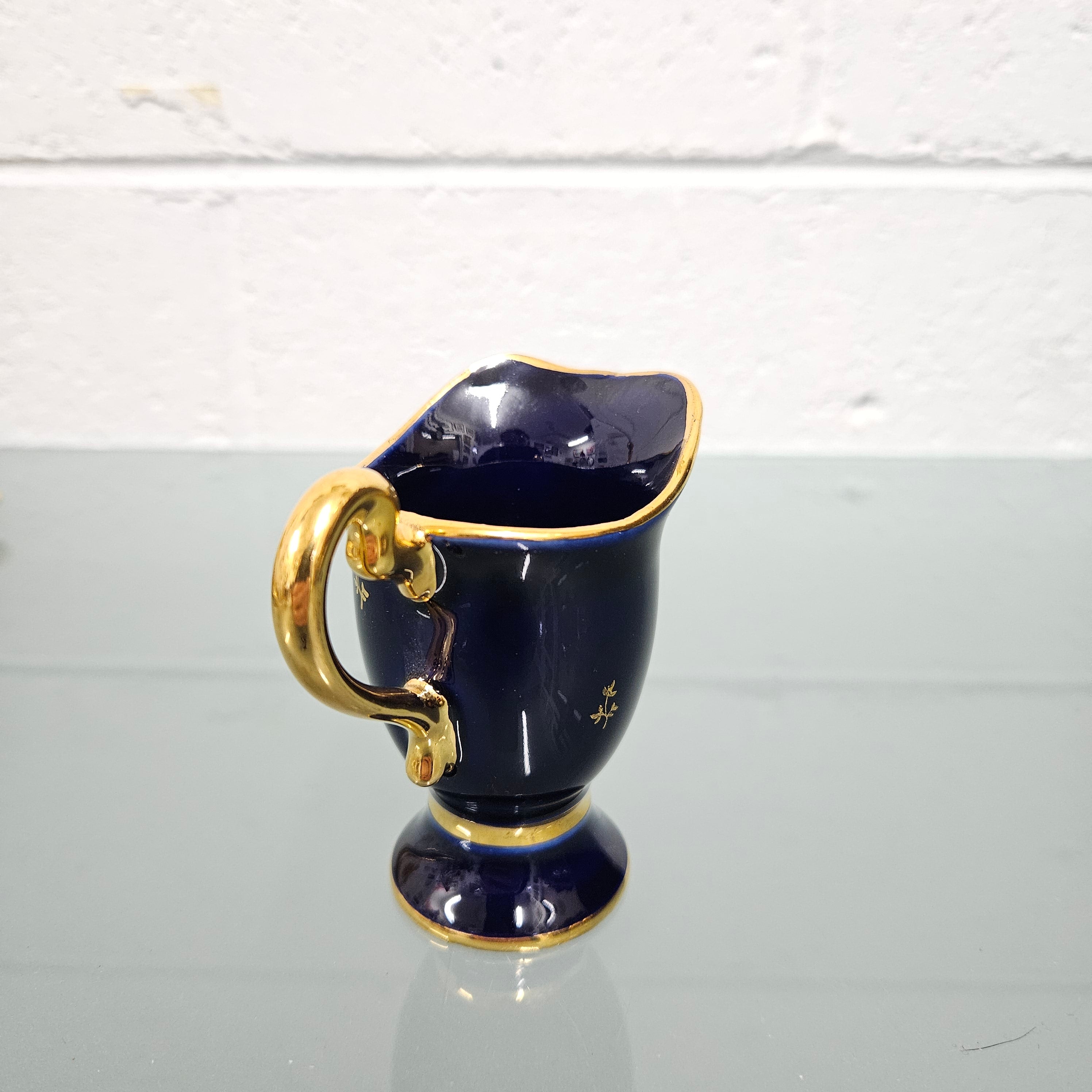 Small Cobalt Blue Limoge Jug | Antique & Vintage | Moonee Ponds Antiques | Australia Wide Delivery