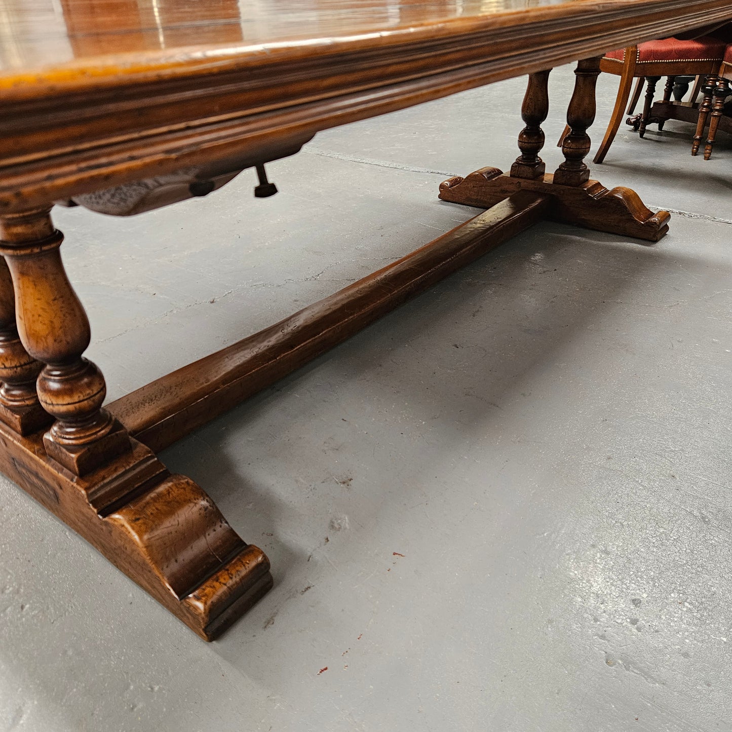 French Elm Farmhouse Style Dining Table