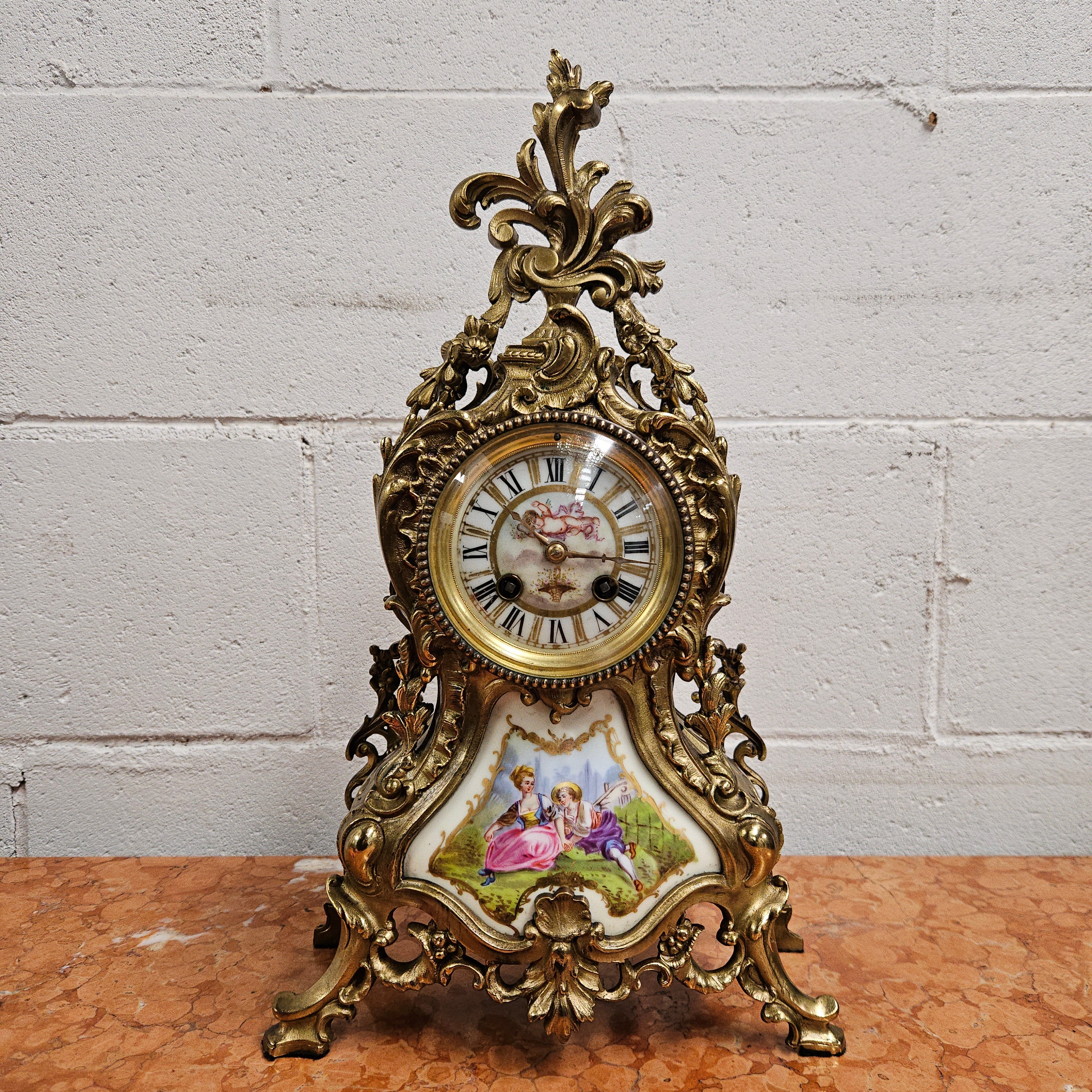 Louis XV Style French Mantle Clock | Antique & Vintage | Moonee Ponds Antiques | Australia Wide Delivery