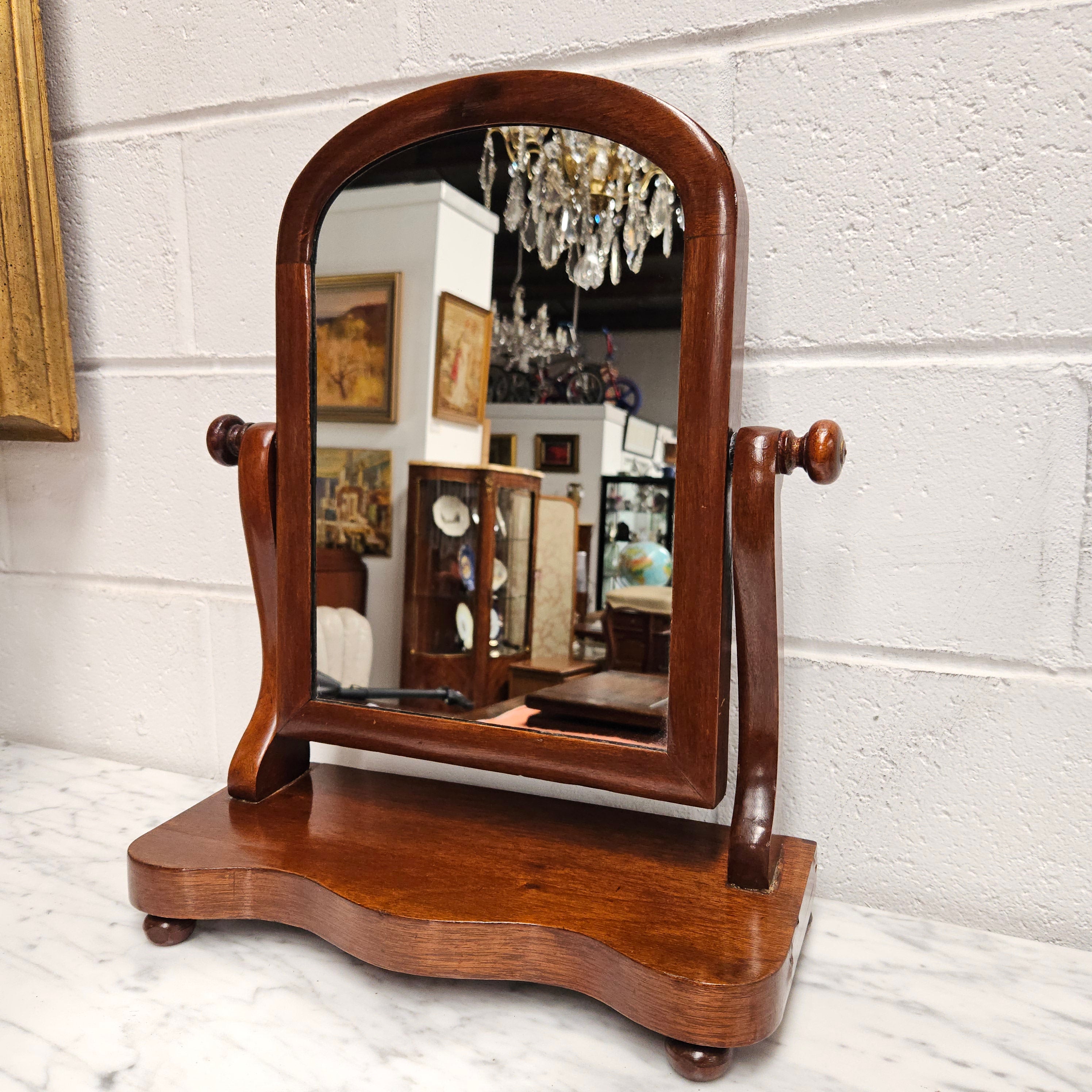 Mahogany Mirror on Stand | Antique & Vintage | Moonee Ponds Antiques | Australia Wide Delivery