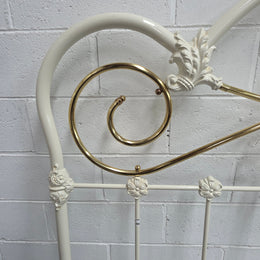Antique Queen Size Cast Iron Bed Head