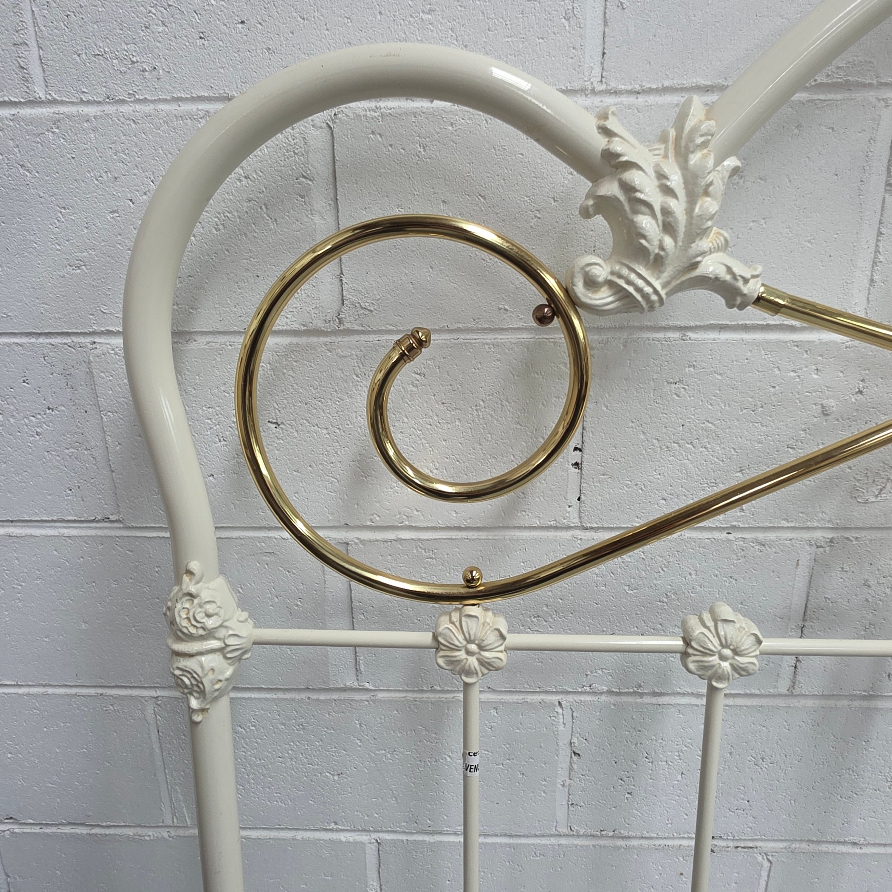 Antique Queen Size Cast Iron Bed Head