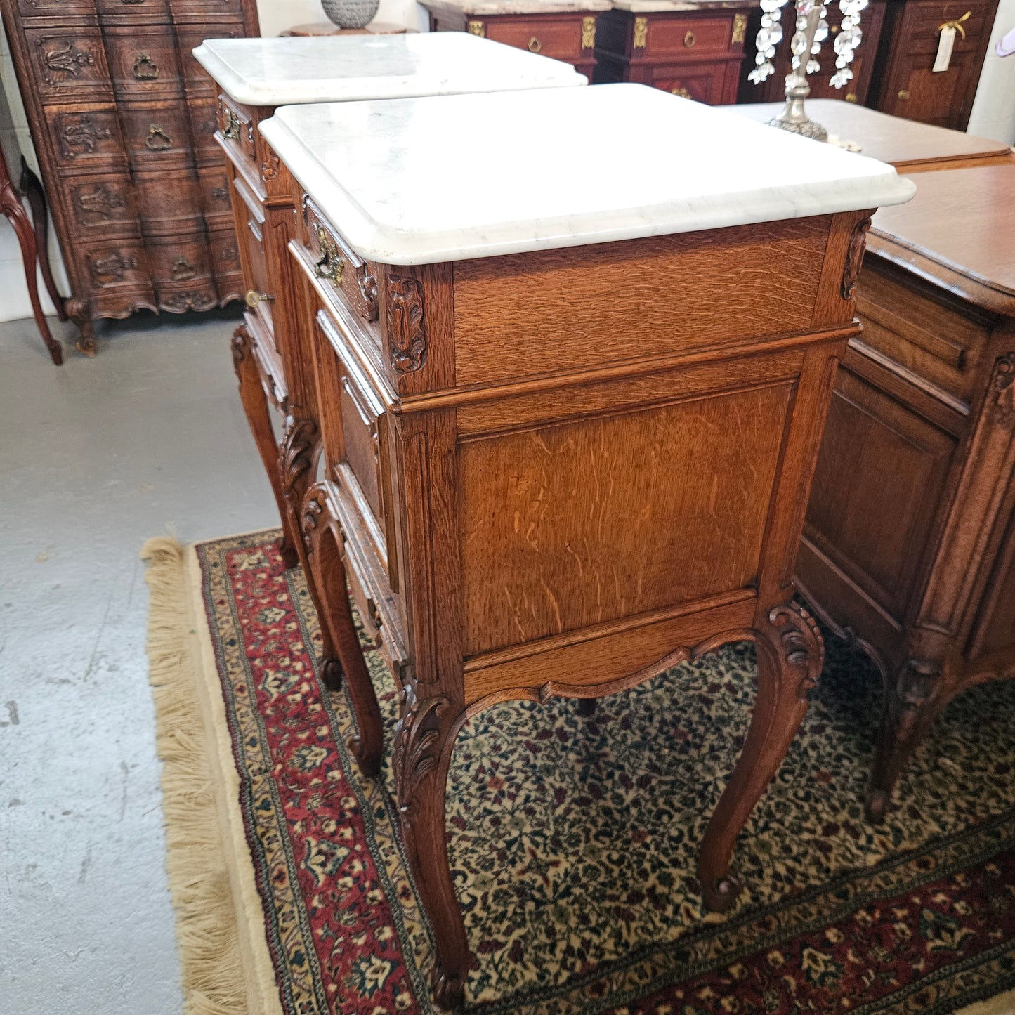 Louis XV Style Pair of Bedside Cabinets