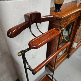 Impressive Cast Iron & Wooden Valet Stand