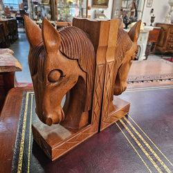 Pair of Large Vintage Carved Horse Bookends | Antique & Vintage | Moonee Ponds Antiques | Australia Wide Delivery