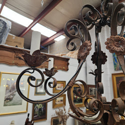 Rustic French Cast Iron Six Arm Chandelier | Antique & Vintage | Moonee Ponds Antiques | Australia Wide Delivery