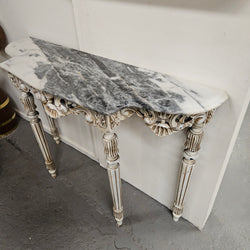 Louis XVI Style Painted Console Table With Marble Top | Antique & Vintage | Moonee Ponds Antiques | Australia Wide Delivery