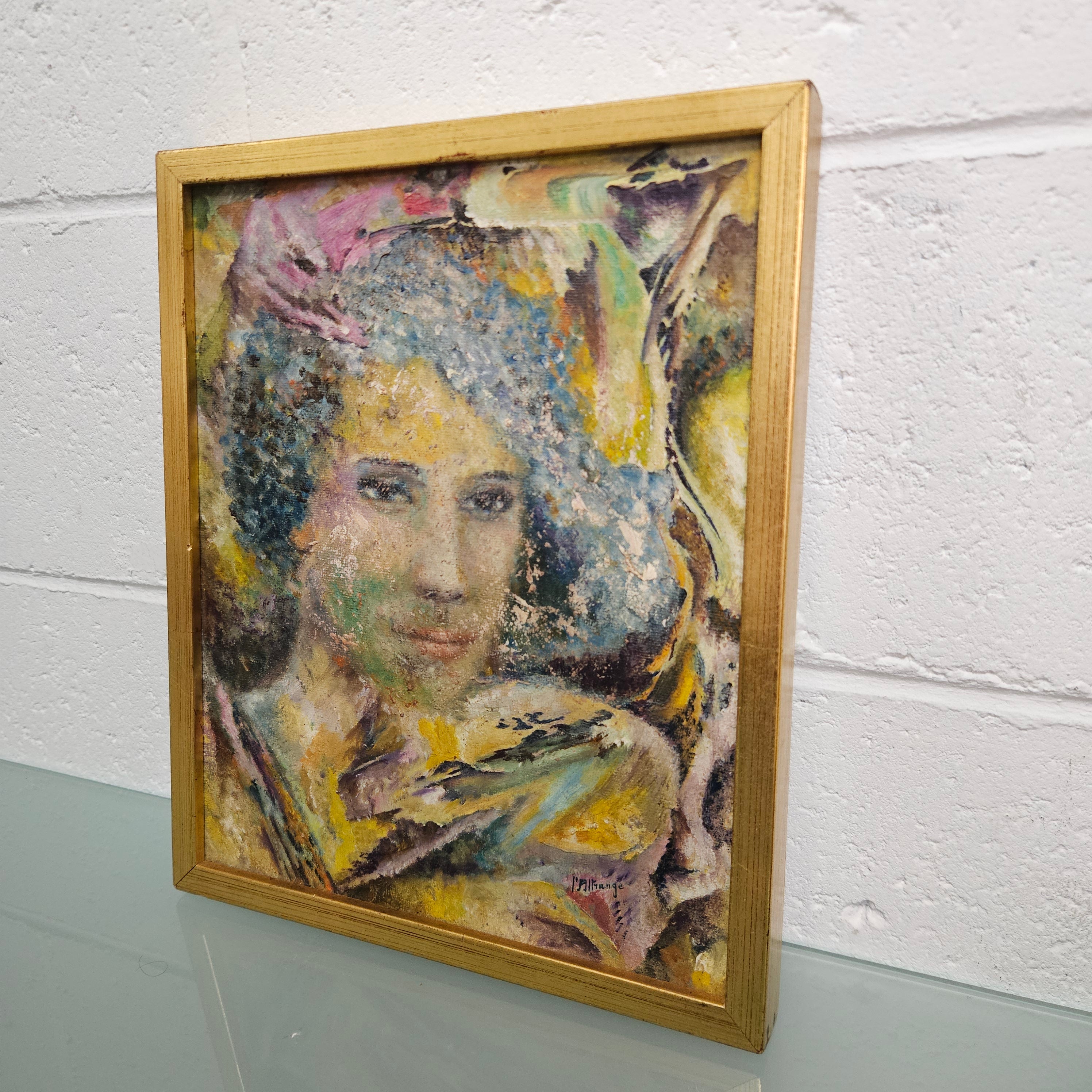 Vintage Framed Abstract Oil Painting Barcelona L'Altrange (LF Gall) | Antique & Vintage | Moonee Ponds Antiques | Australia Wide