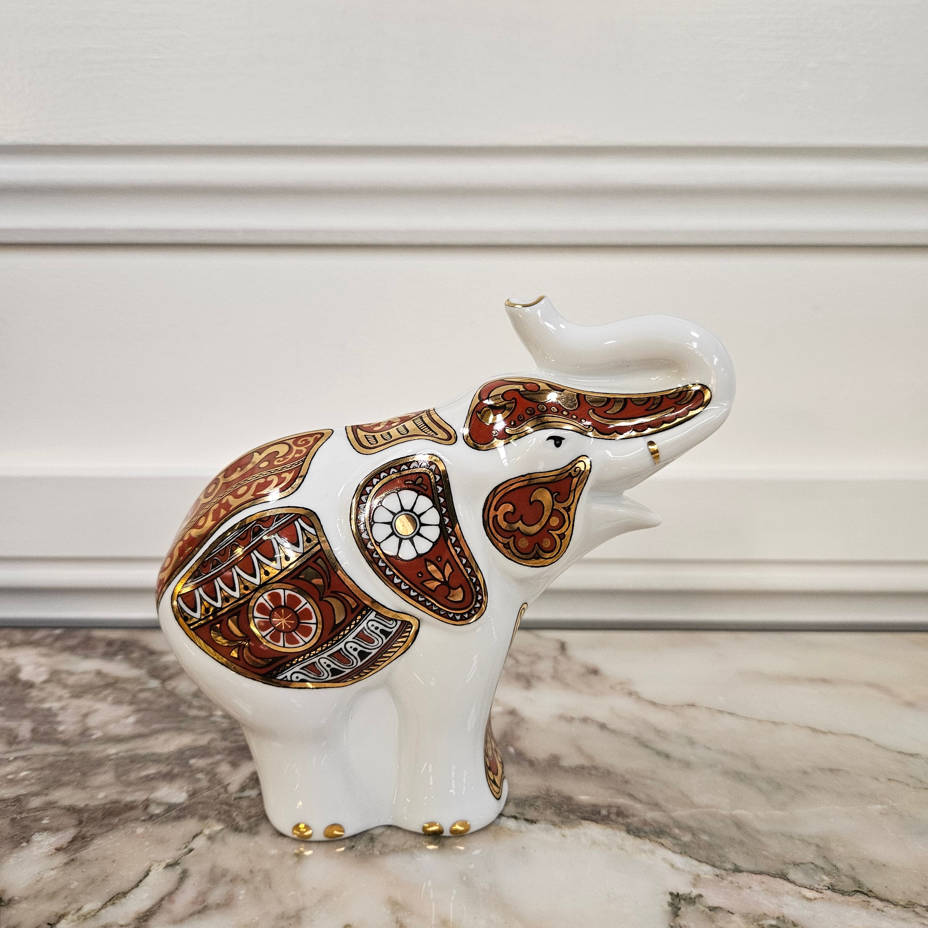 Meisna Sri Lanka Porcelain Elephant Paperweight | Antique & Vintage | Moonee Ponds Antiques | Australia Wide Delivery