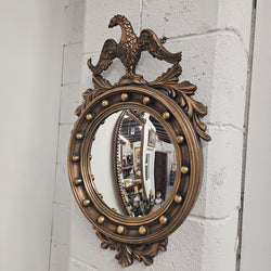 Vintage French Empire Style Gilt Convex Mirror Featuring Eagle | Antique & Vintage | Moonee Ponds Antiques | Australia Wide Delivery