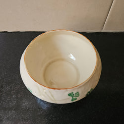 Belleek Shamrock Pattern Small Sugar Bowl | Antique & Vintage | Moonee Ponds Antiques | Australia Wide Delivery
