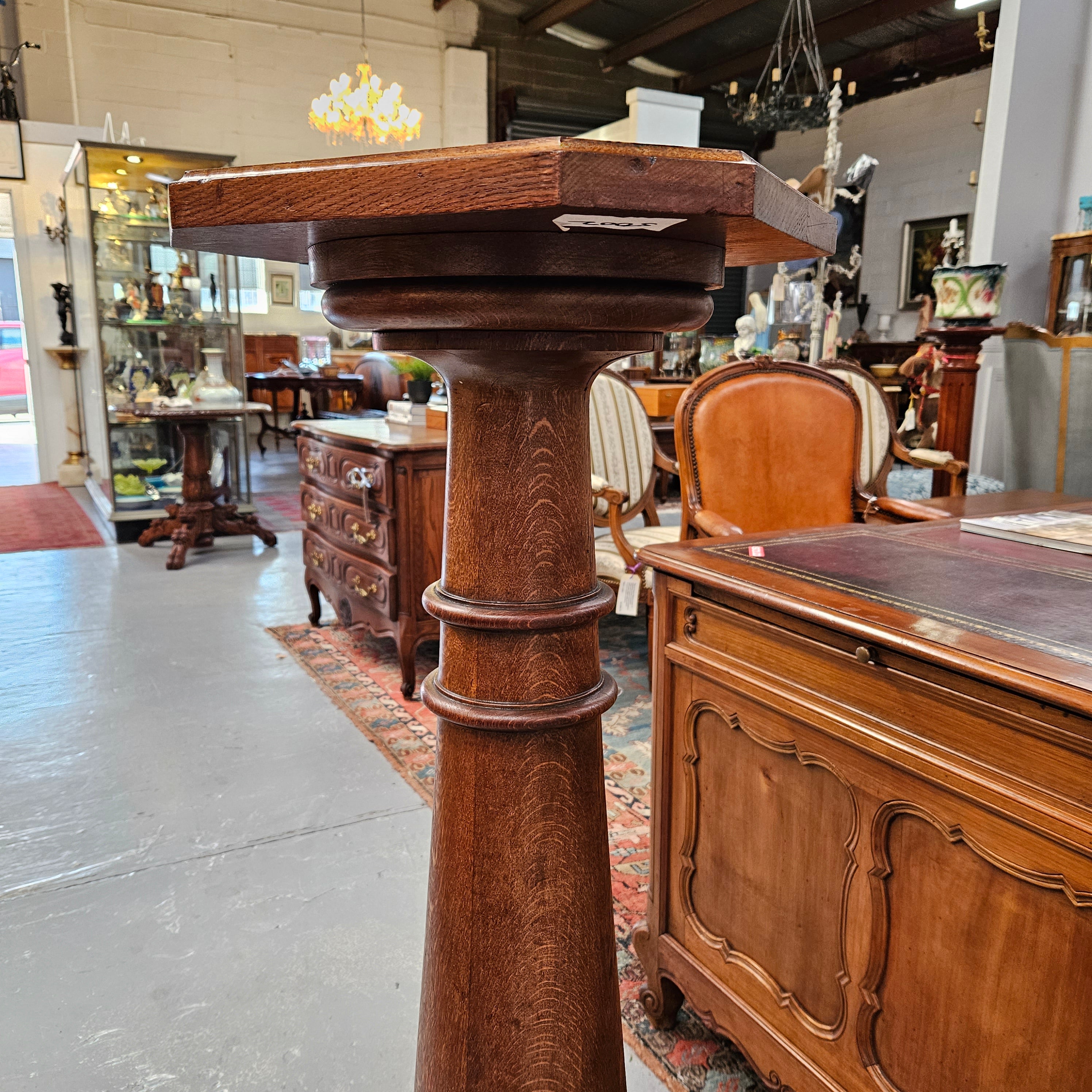 Grand French Oak Pedestal | Antique & Vintage | Moonee Ponds Antiques | Australia Wide Delivery