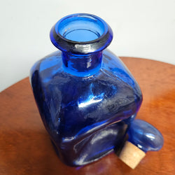 Vintage Mid Century Cobalt Blue Bottle/Decanter