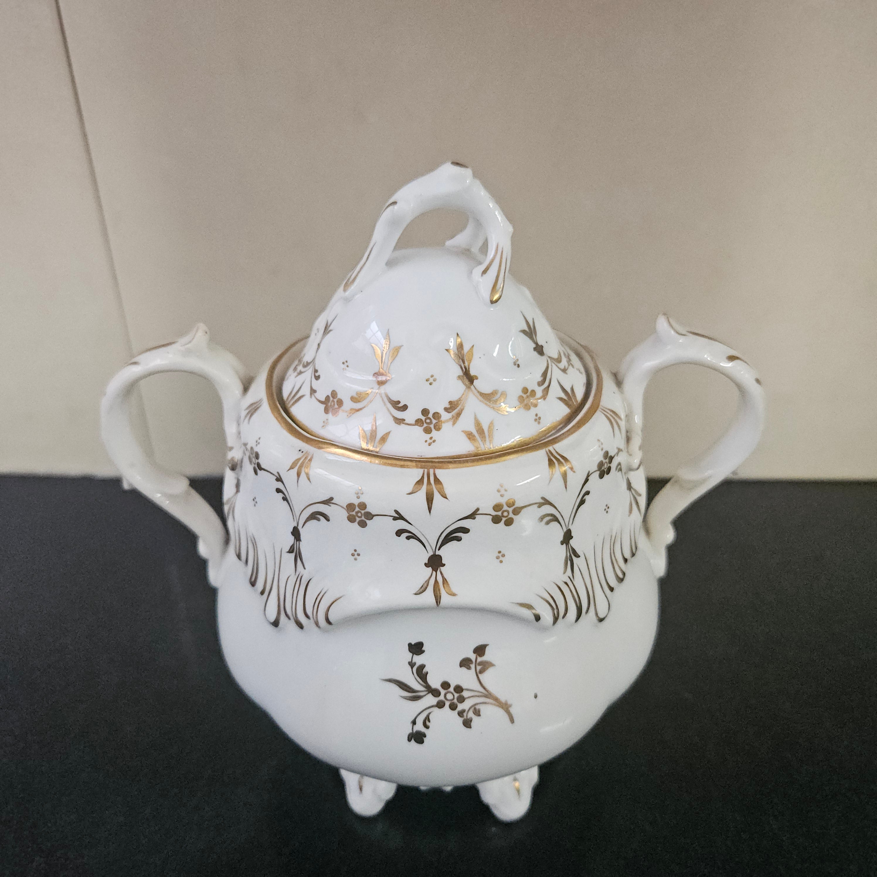 Early Victorian Coalport Sucrier | Antique & Vintage | Moonee Ponds Antiques | Australia Wide Delivery