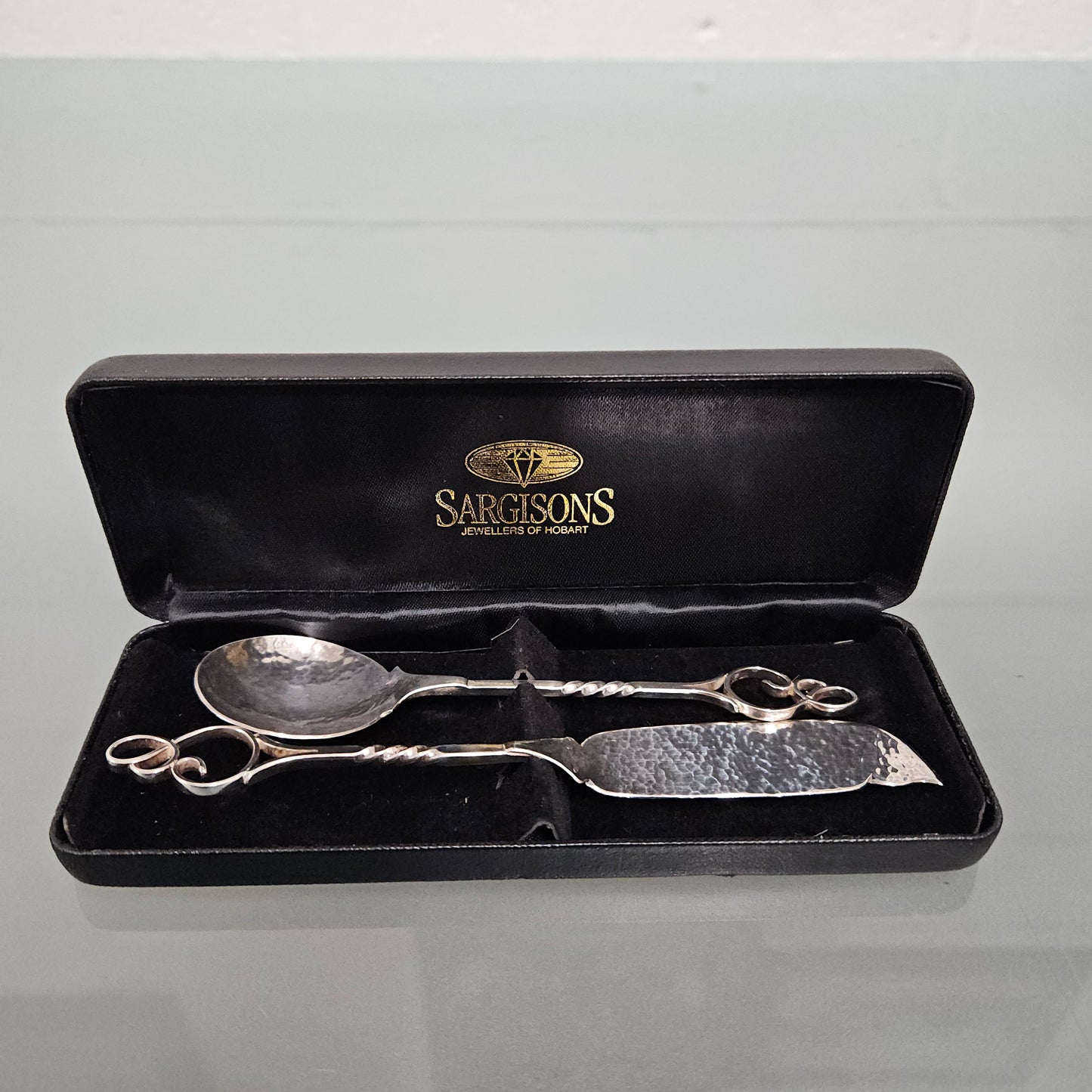 Sargisons Sterling Silver Butter Knife & Jam Spoon Set