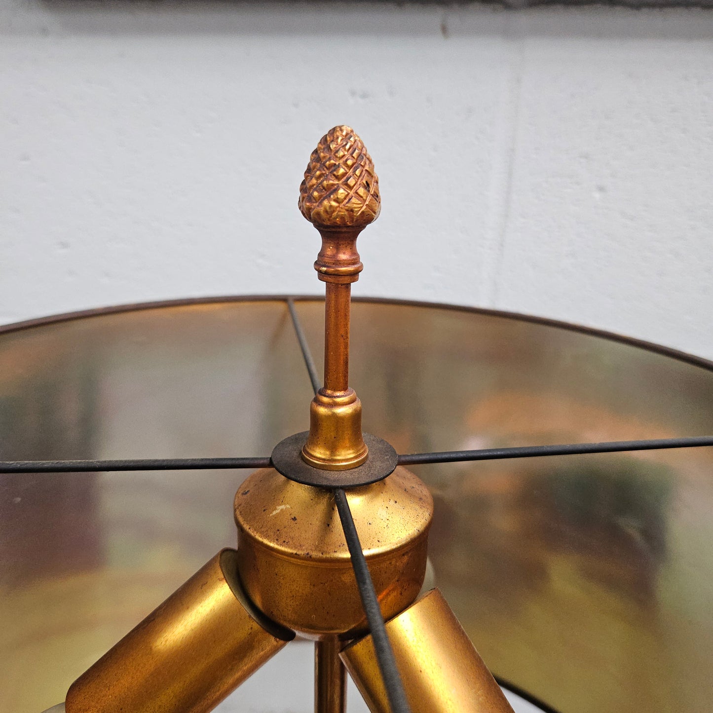 Vintage Designer Gilt Brass Table Lamp By Maison Charles for Boulanger