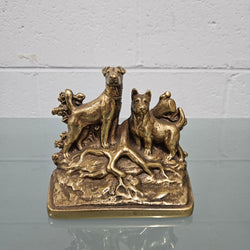 Vintage Brass Dogs Bookend | Antique & Vintage | Moonee Ponds Antiques | Australia Wide Delivery