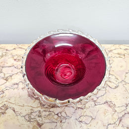 Venetian Ruby & Aventurine Glass Bowl