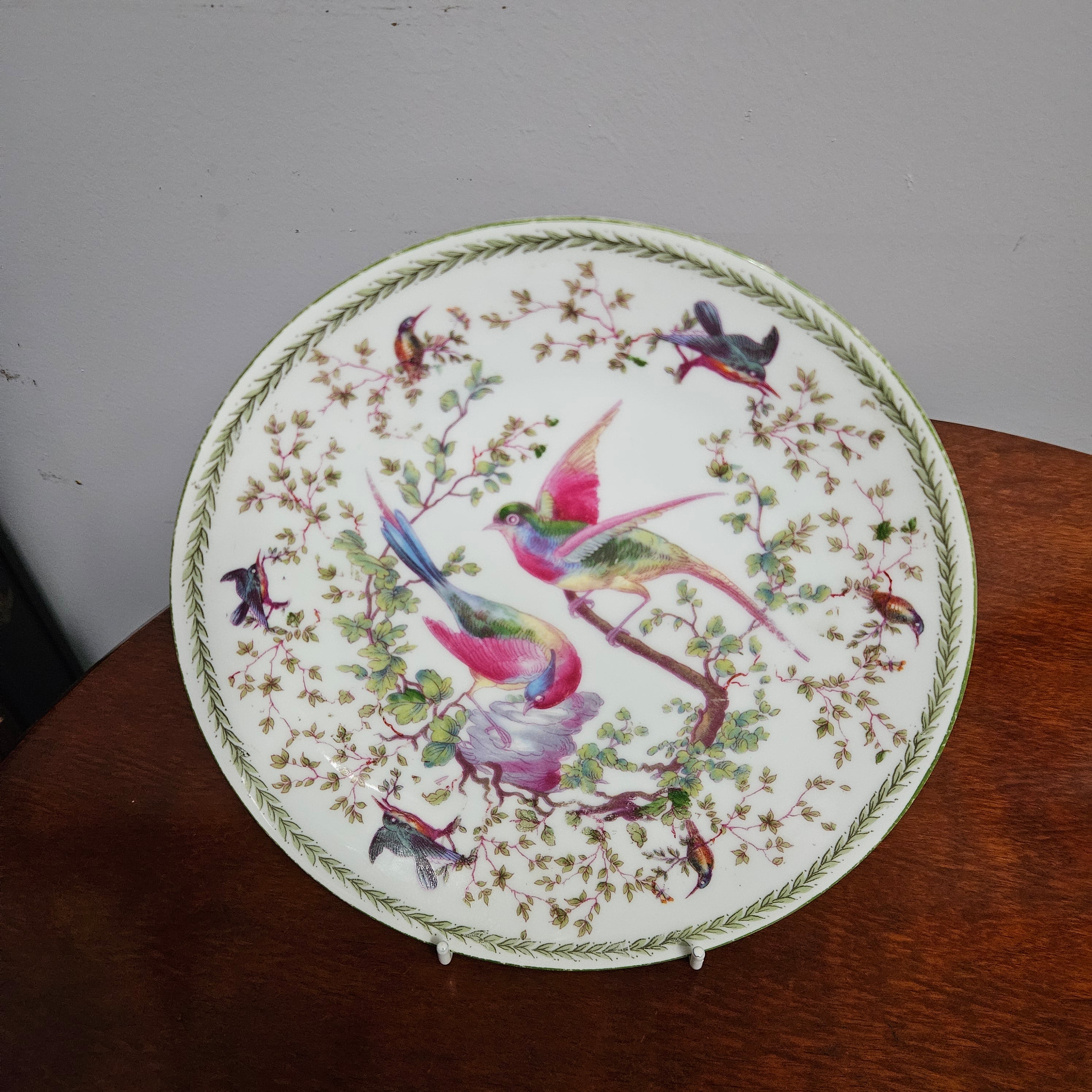 Vintage Victoria Austria Plate Featuring Birds
