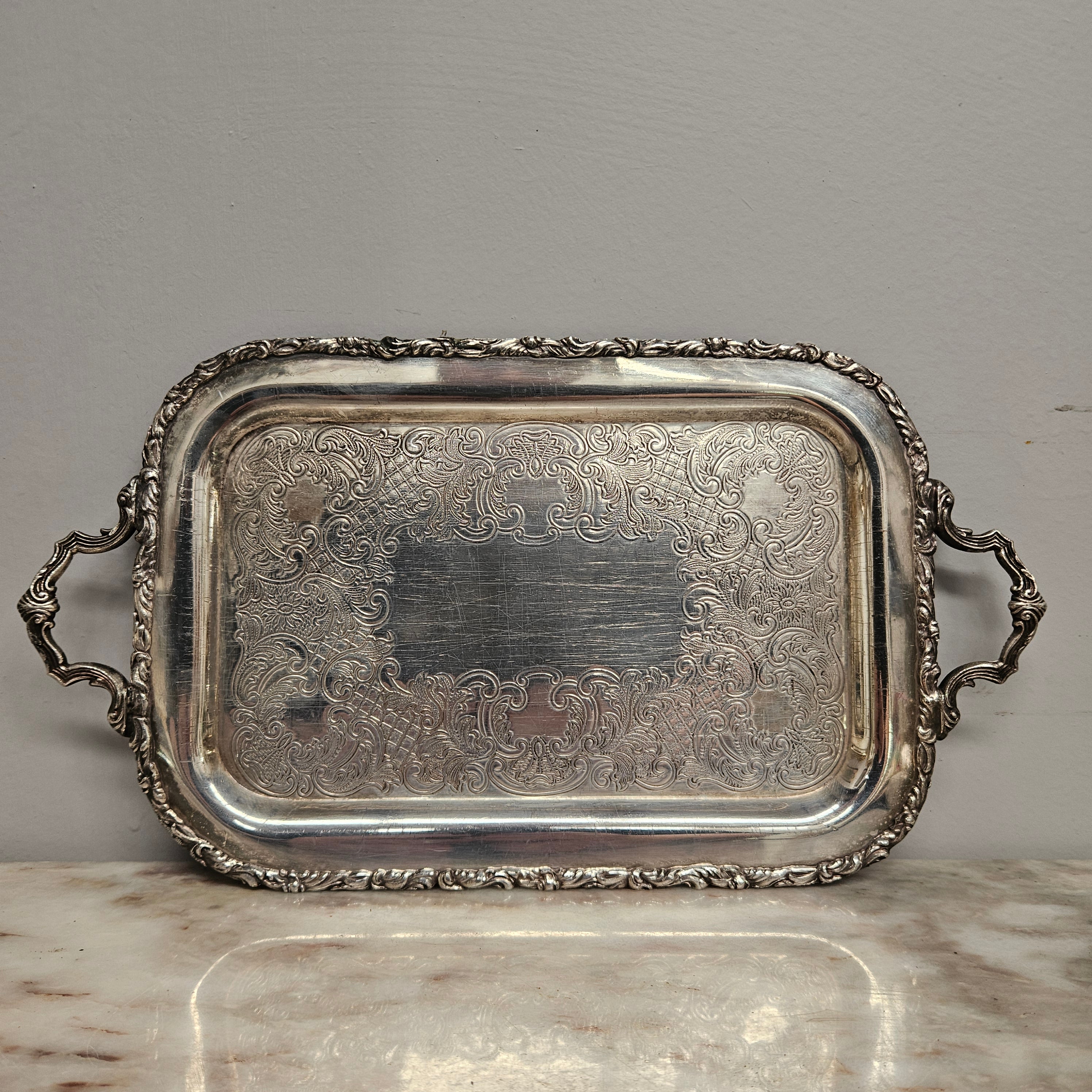 Vintage Sheffield Silver Plated Tray | Antique & Vintage | Moonee Ponds Antiques | Australia Wide Delivery
