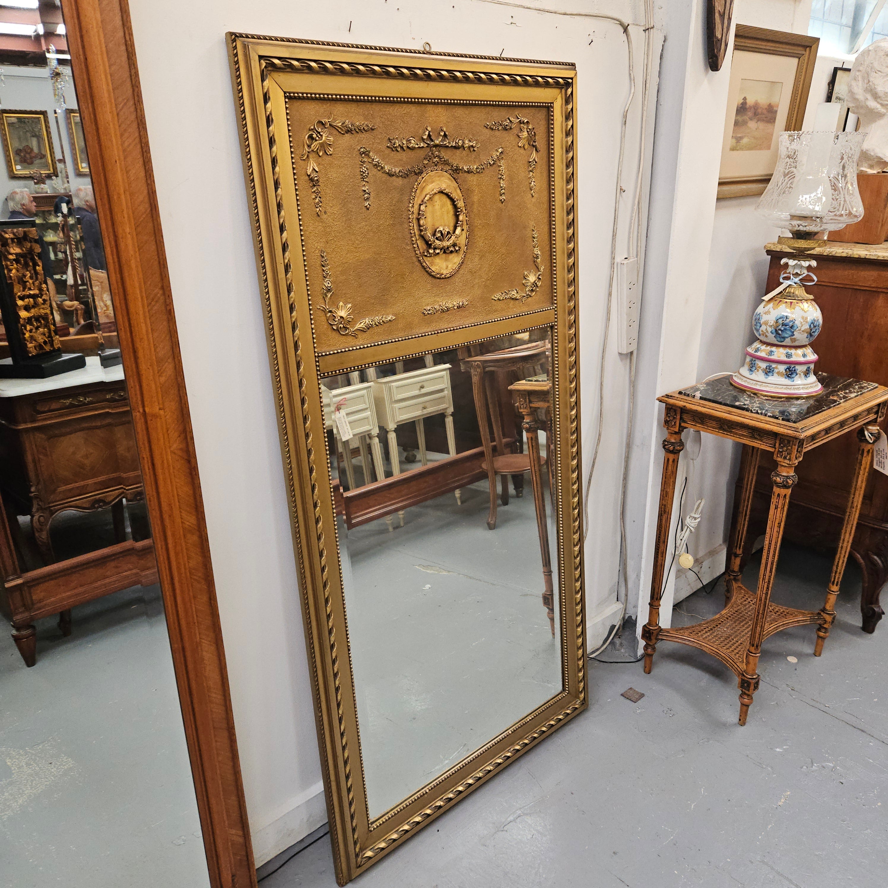 19th Century Louis XVI Style Trumeau Mirror | Antique & Vintage | Moonee Ponds Antiques | Australia Wide Delivery