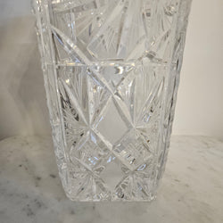 Large Hand Cut Crystal Vase | Antique & Vintage | Moonee Ponds Antiques | Australia Wide Delivery