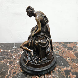 Early 19th Century Dark Brown Patinated Bronze Statue of a Nymph & Satyr After Clodion | Antique & Vintage | Moonee Ponds Antiques | Australia Wide Delivery