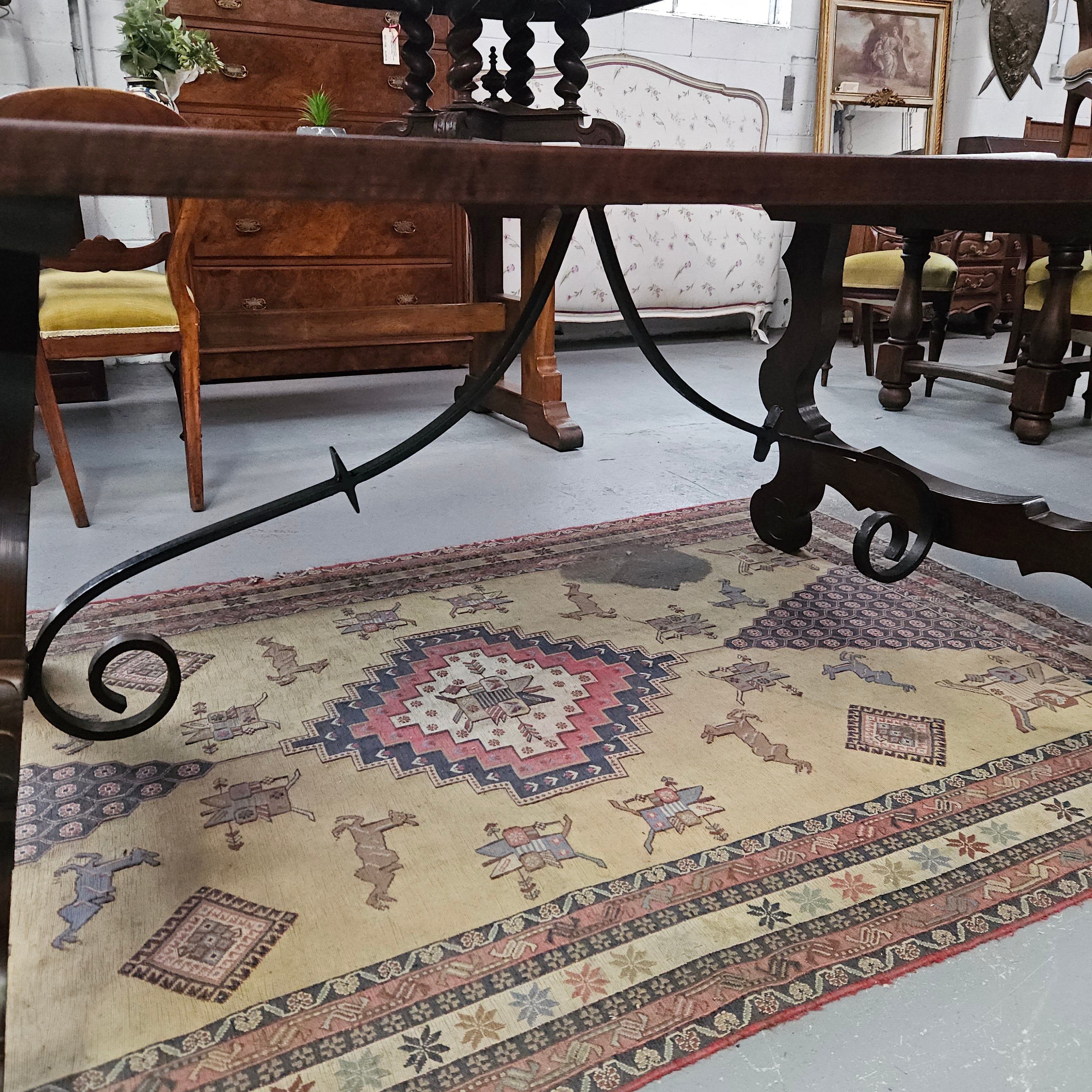 Vintage Walnut Spanish Style Farmhouse Table | Antique & Vintage | Moonee Ponds Antiques | Australia Wide Delivery