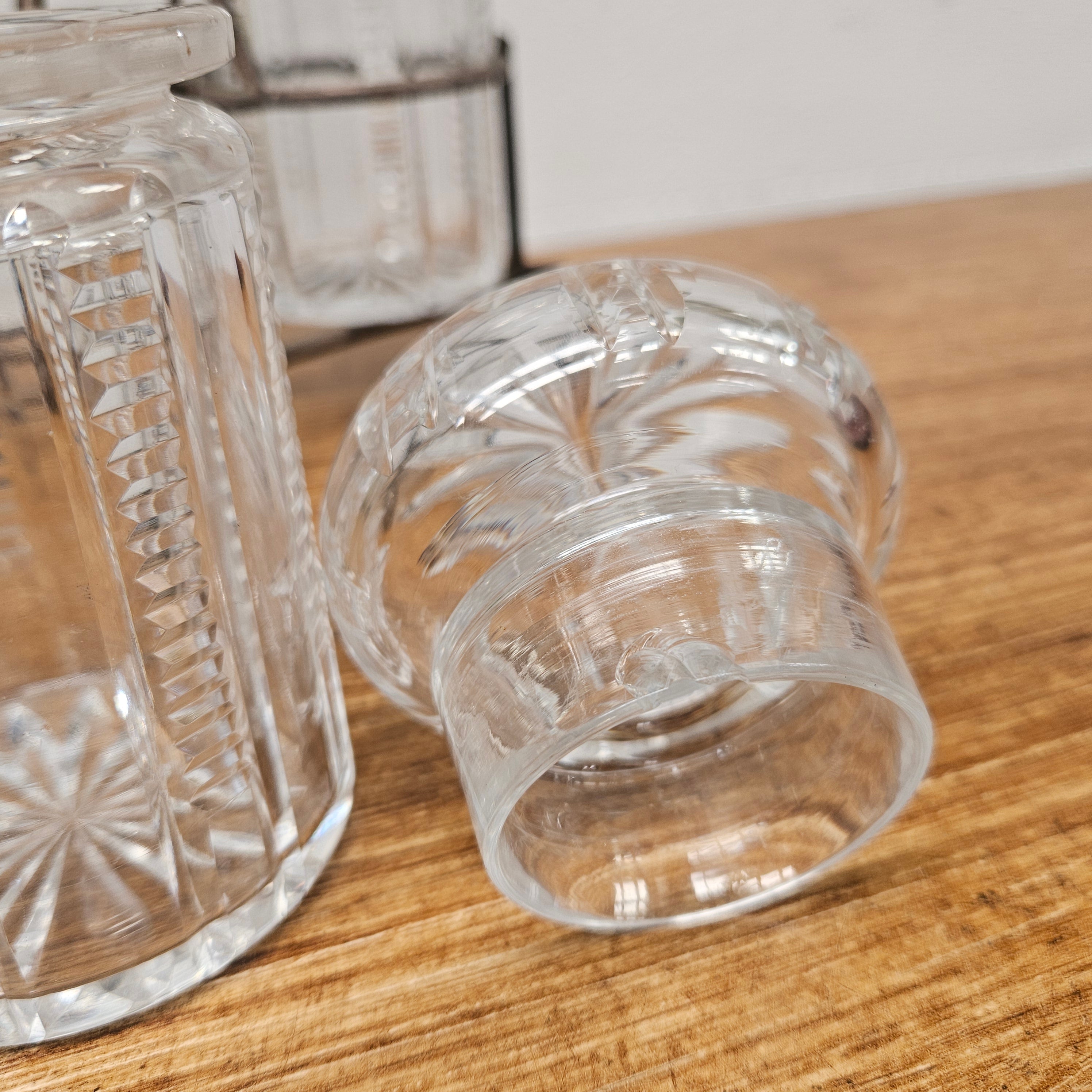 Antique Pick/Olive Glass Set In Stand | Antique & Vintage | Moonee Ponds Antiques | Australia Wide Delivery