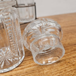 Antique Pick/Olive Glass Set In Stand | Antique & Vintage | Moonee Ponds Antiques | Australia Wide Delivery