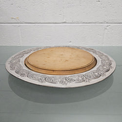Edwardian Silver and Wooden Bread Cutting Board | Antique & Vintage | Moonee Ponds Antiques | Australia Wide Delivery