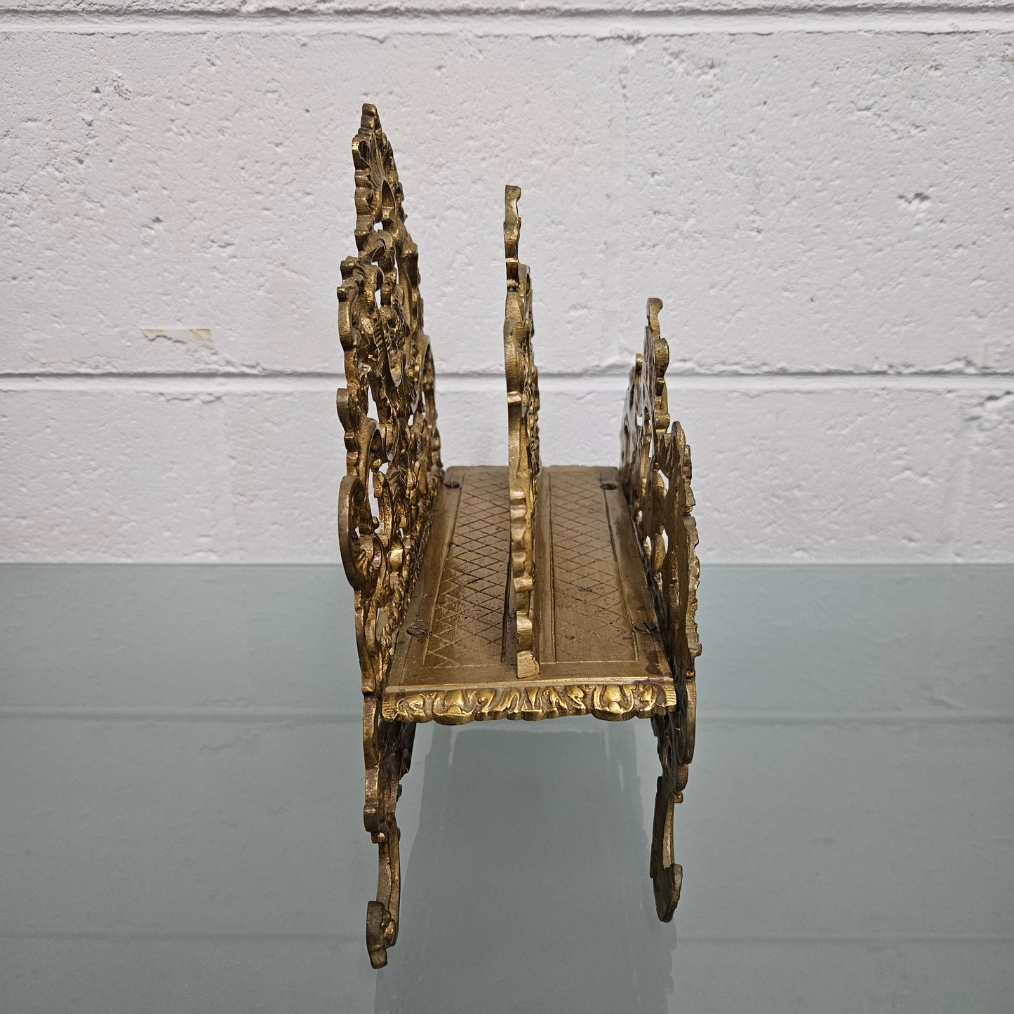 Antique Louis XV Style Gilt Metal Letter Rack