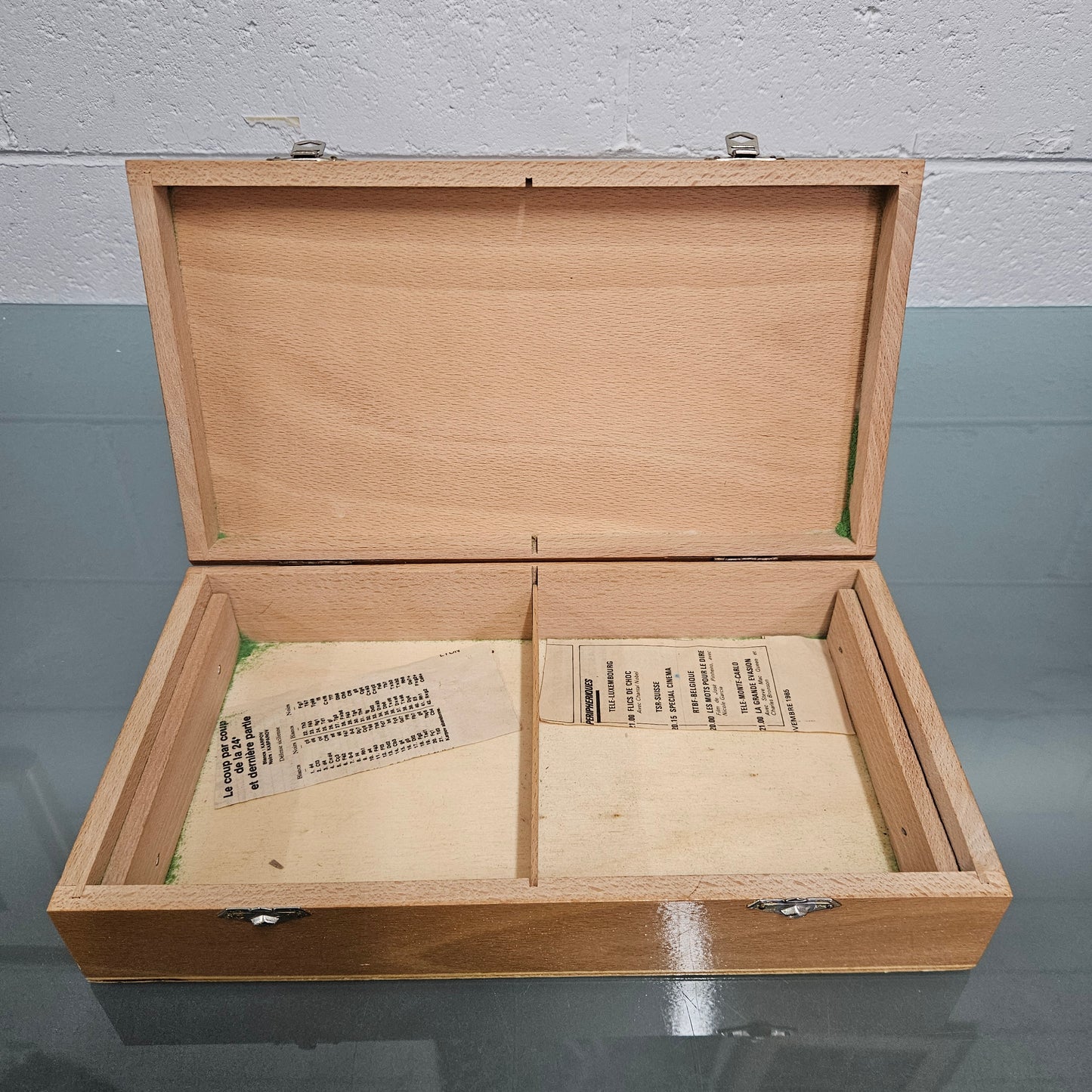 Vintage French Boxed Wooden Chess Set