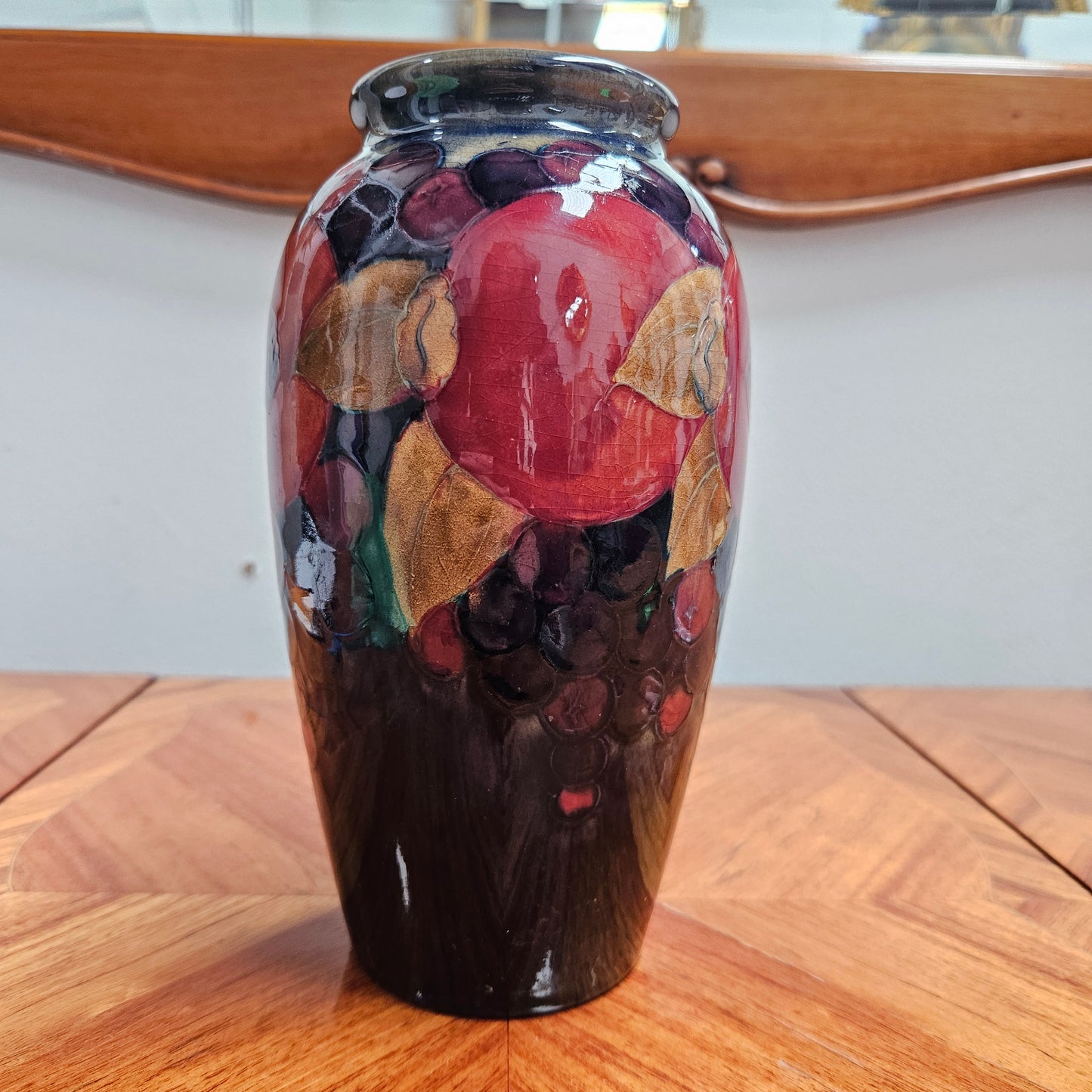 Large Moorcroft Flambe Pomegranate Vase