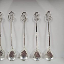 Set of 6 Sargison's (Hobart, Tasmania) Australian Arts & Crafts Sterling Silver Coffee Spoons | Antique & Vintage | Moonee Ponds Antiques | Australia Wide Delivery