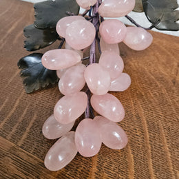 Vintage Chinese Rose Quartz Bunch of Grapes