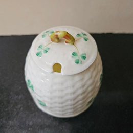 Belleek China Honey Pot