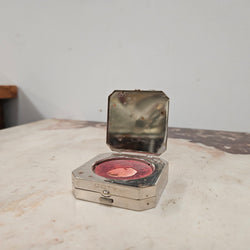 Original "Coty" Chrome Powder and Rouge Compact | Antique & Vintage | Moonee Ponds Antiques | Australia Wide Delivery