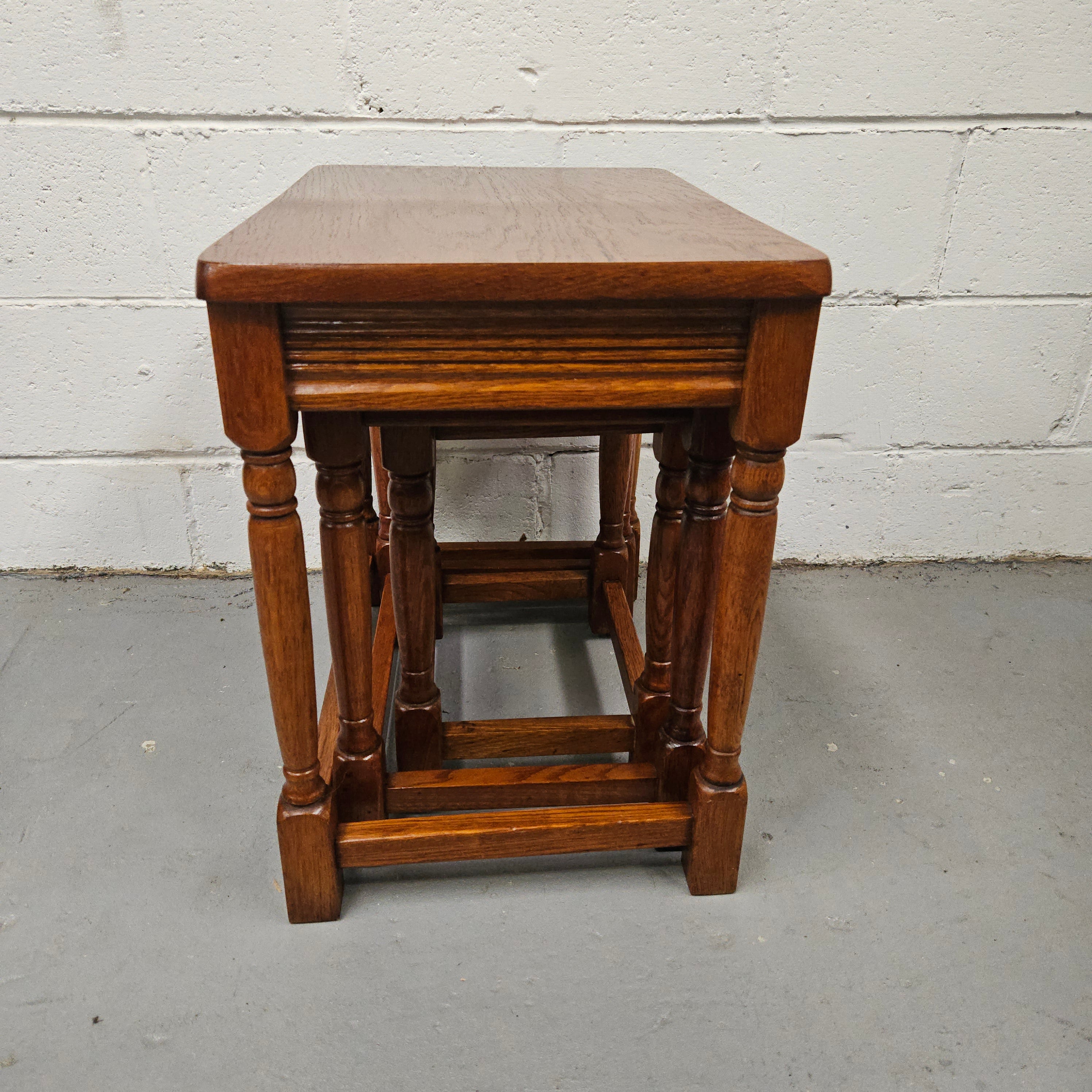 Set of Three Oak Side Tables | Antique & Vintage | Moonee Ponds Antiques | Australia Wide Delivery