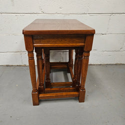 Set of Three Oak Side Tables | Antique & Vintage | Moonee Ponds Antiques | Australia Wide Delivery