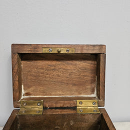 French Walnut Trinket Box & Key