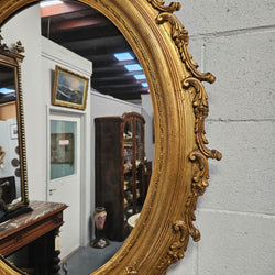 Amazing French 19th Century Oval Gilt Wall Mirror | Antique & Vintage | Moonee Ponds Antiques | Australia Wide Delivery