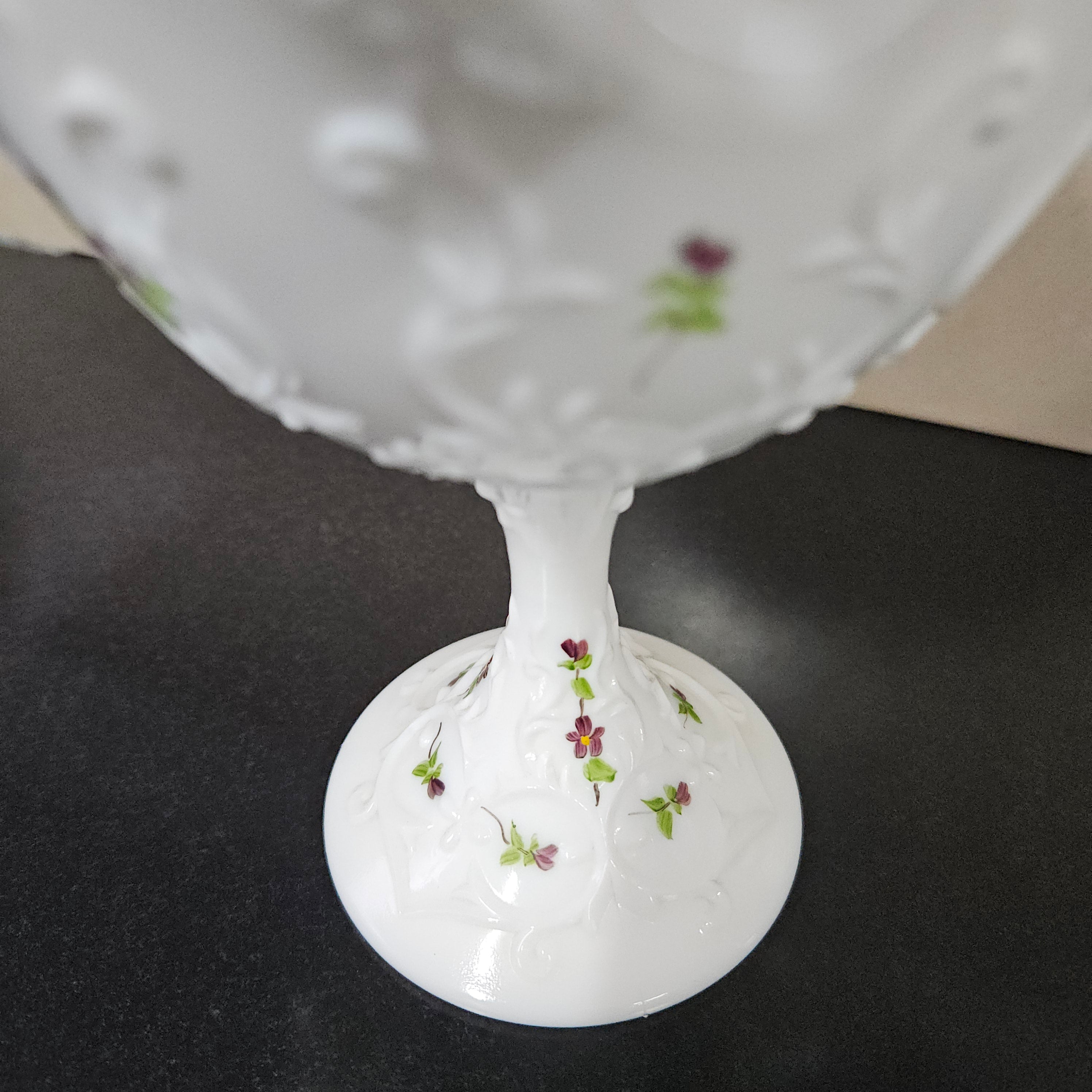 Fenton Hand Painted & Signed Comport | Antique & Vintage | Moonee Ponds Antiques | Australia Wide Delivery