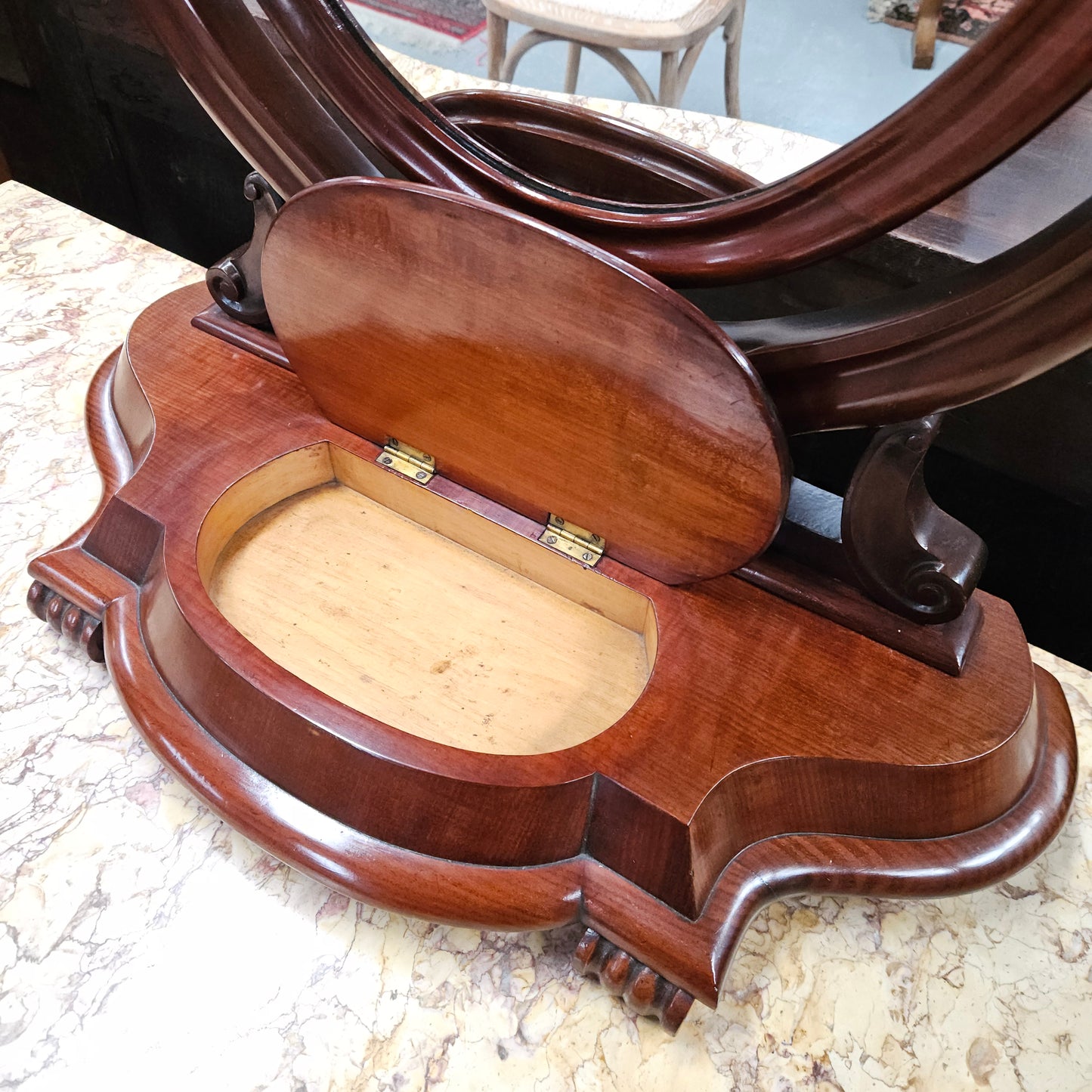 Victorian Mahogany Vanity Mirror