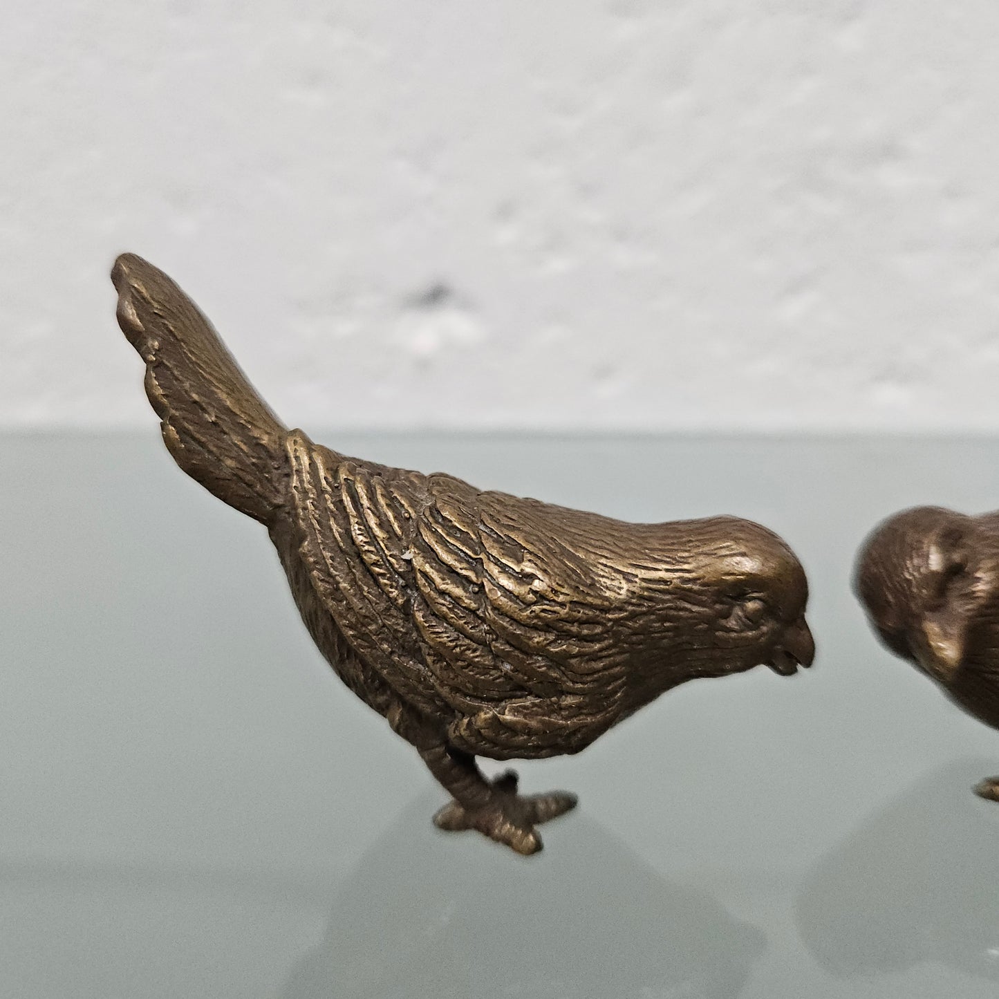 Antique Pair of Bronze Birds
