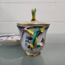 Stunning French Sevres Style Sucrier With Butterfly Lid | Antique & Vintage | Moonee Ponds Antiques | Australia Wide Delivery