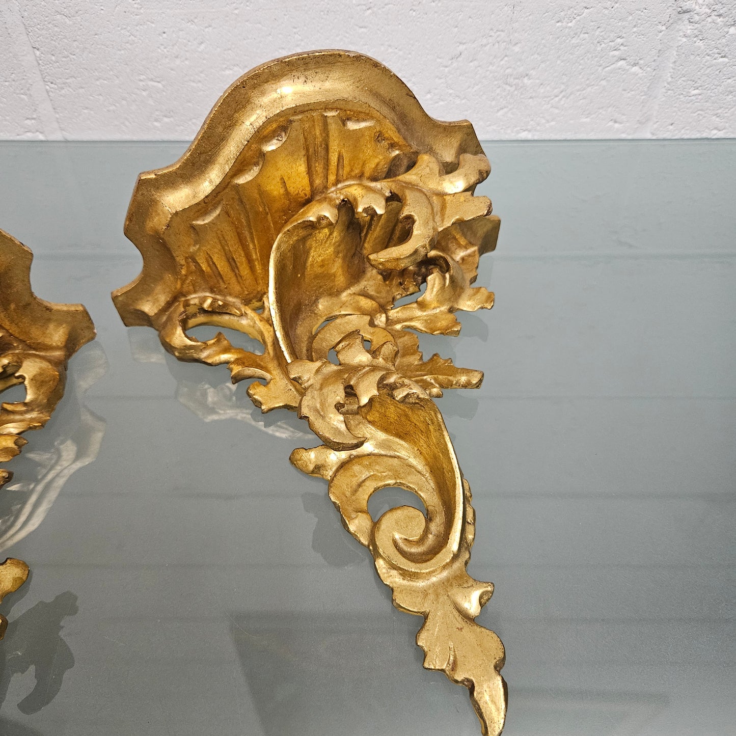 Pair Of Florentine Wall Shelf Brackets