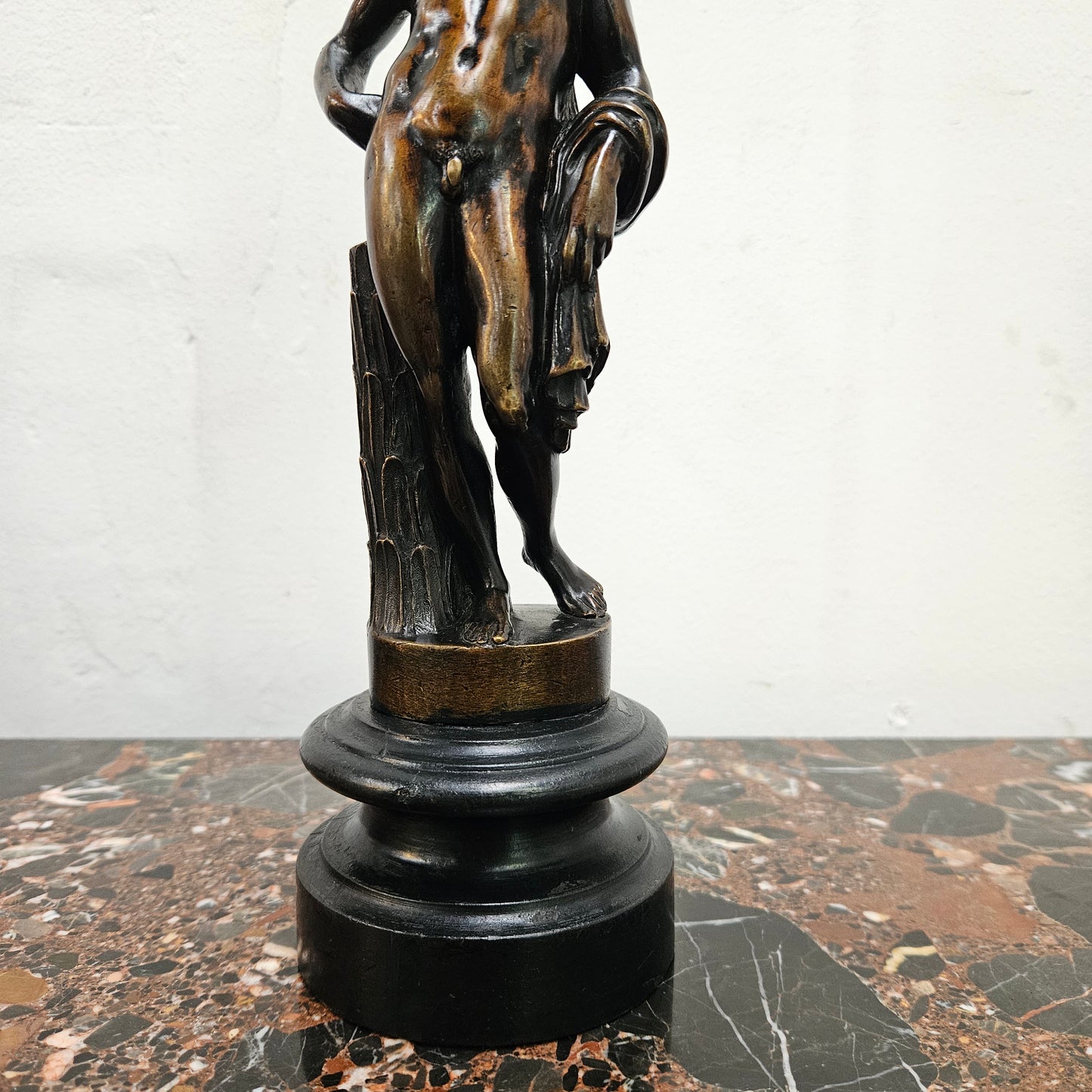 French 19th Century Bronze Of Antinous On Base