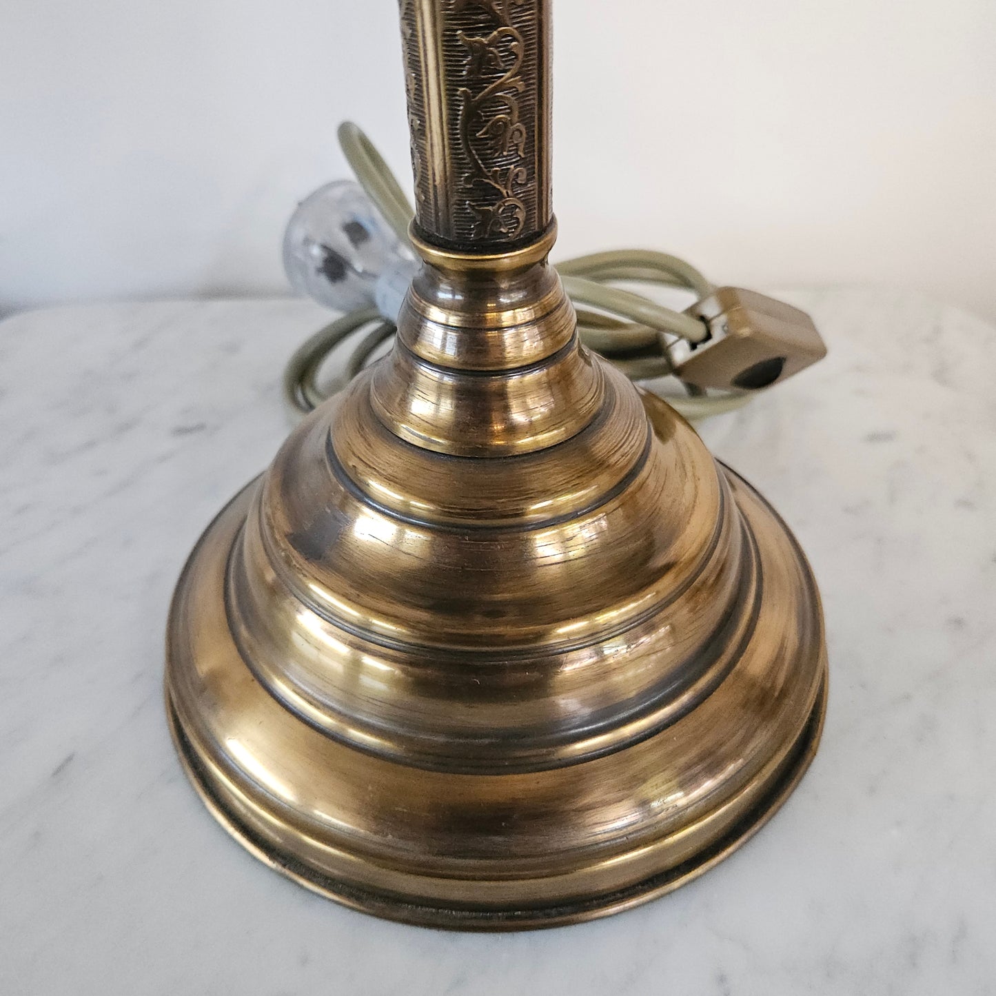 Vintage Brass Lamp & Shade